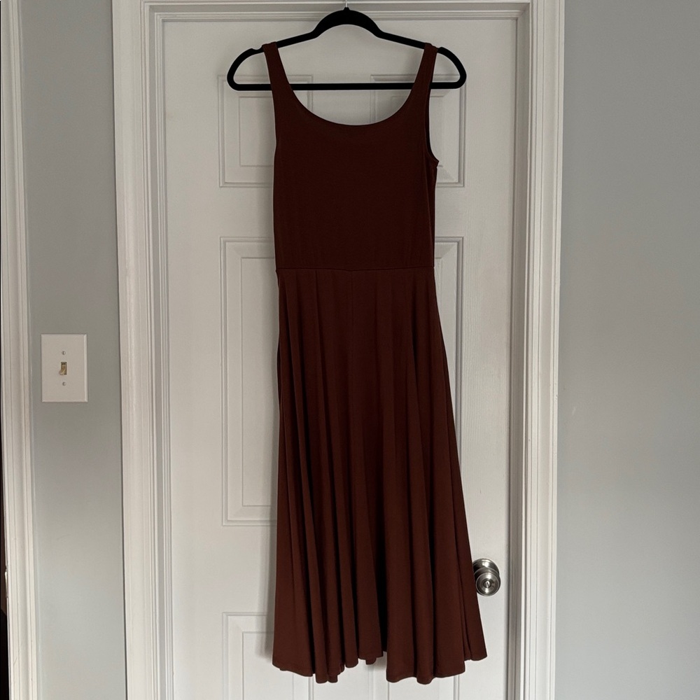 Quince Chocolate Brown Midi Dress - Picture 7 of 9